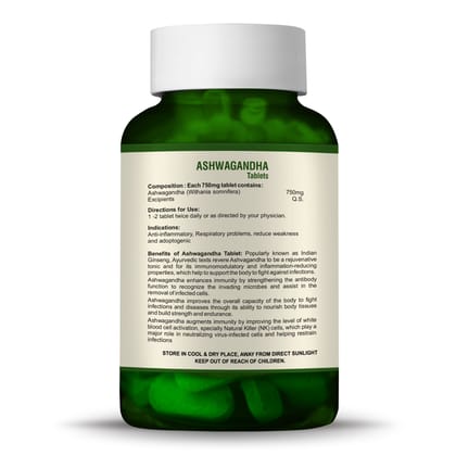 Bio Resurge Ashwagandha Tablets | Boost Strength, Stamina & Energy | Rejuvenate Mind & body | Ministry of Ayush aproved - 750 mg (60 tablets)