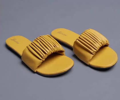 Women Yellow Flats Sandal