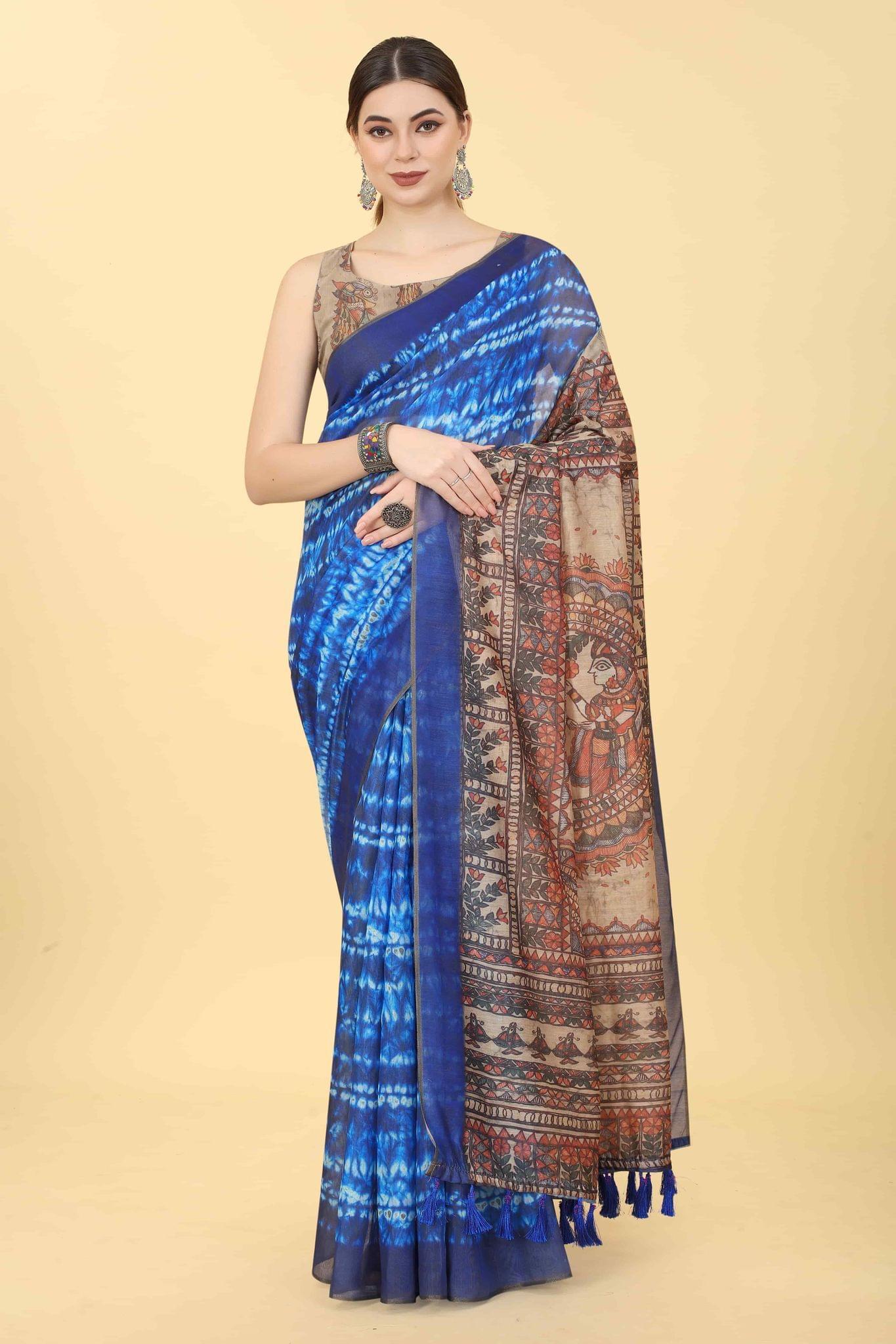Women's Kalamkari Digital Printed Saree