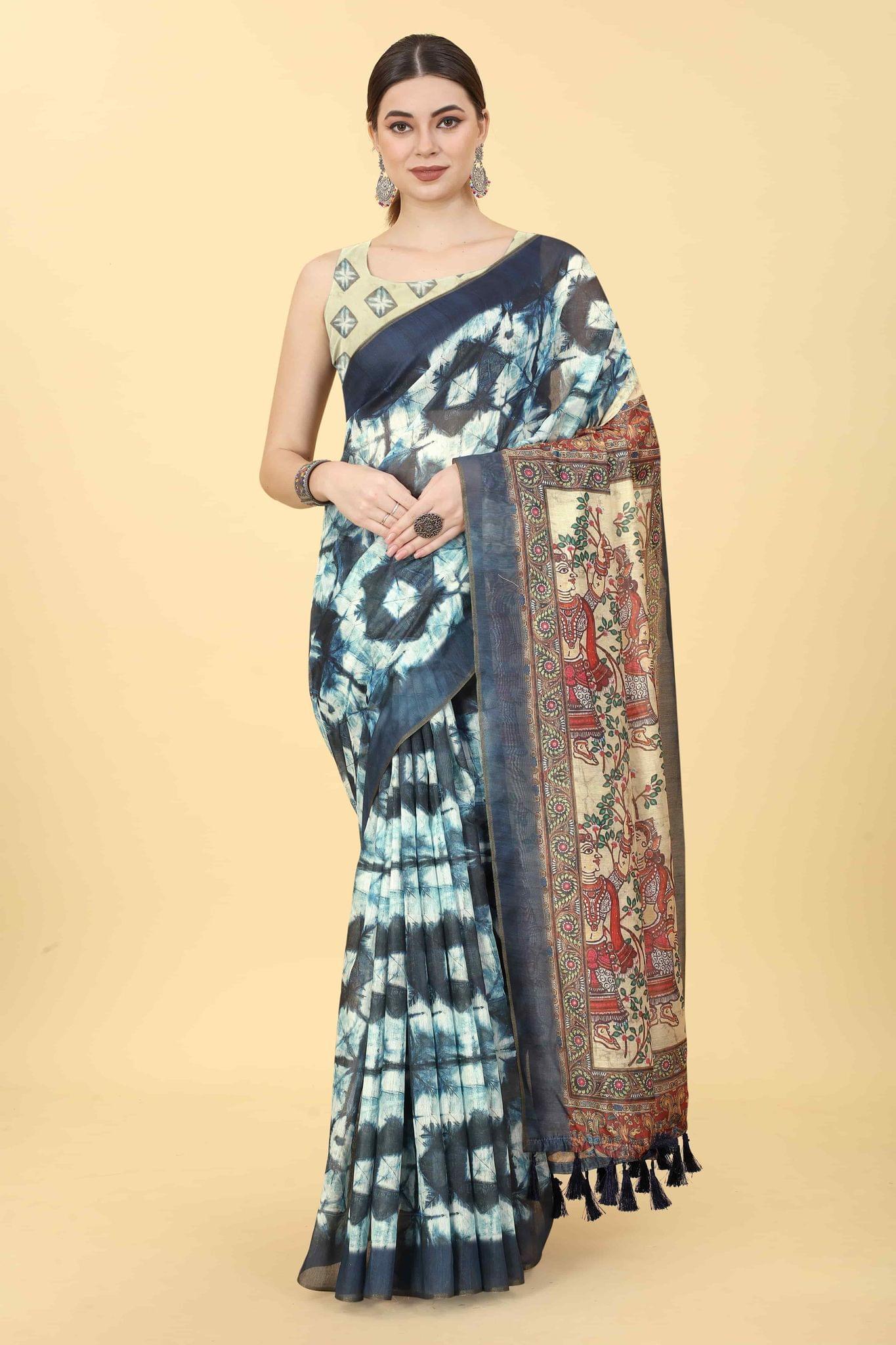 Women's Kalamkari Digital Printed Saree