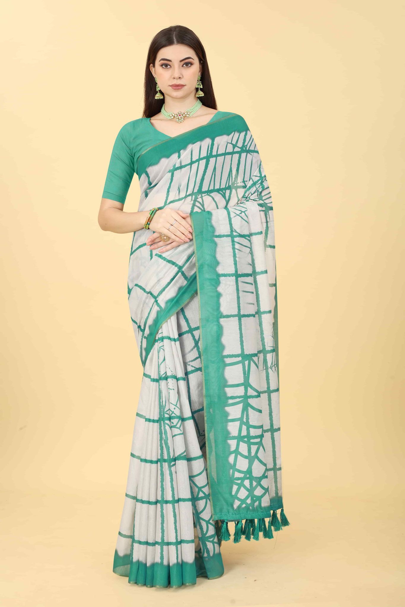 Women's Chanderi Tie And Dye Digital Printed Saree