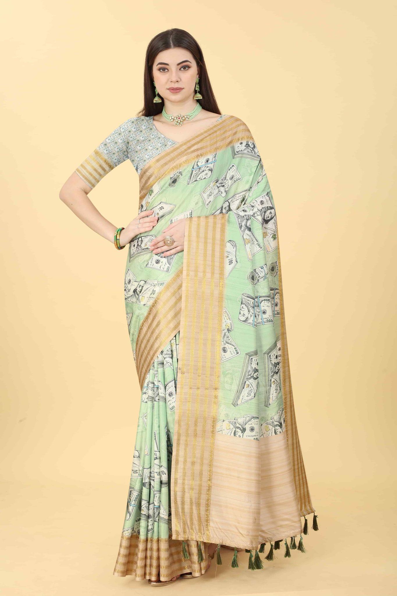 Women's Chanderi Digital Print Saree