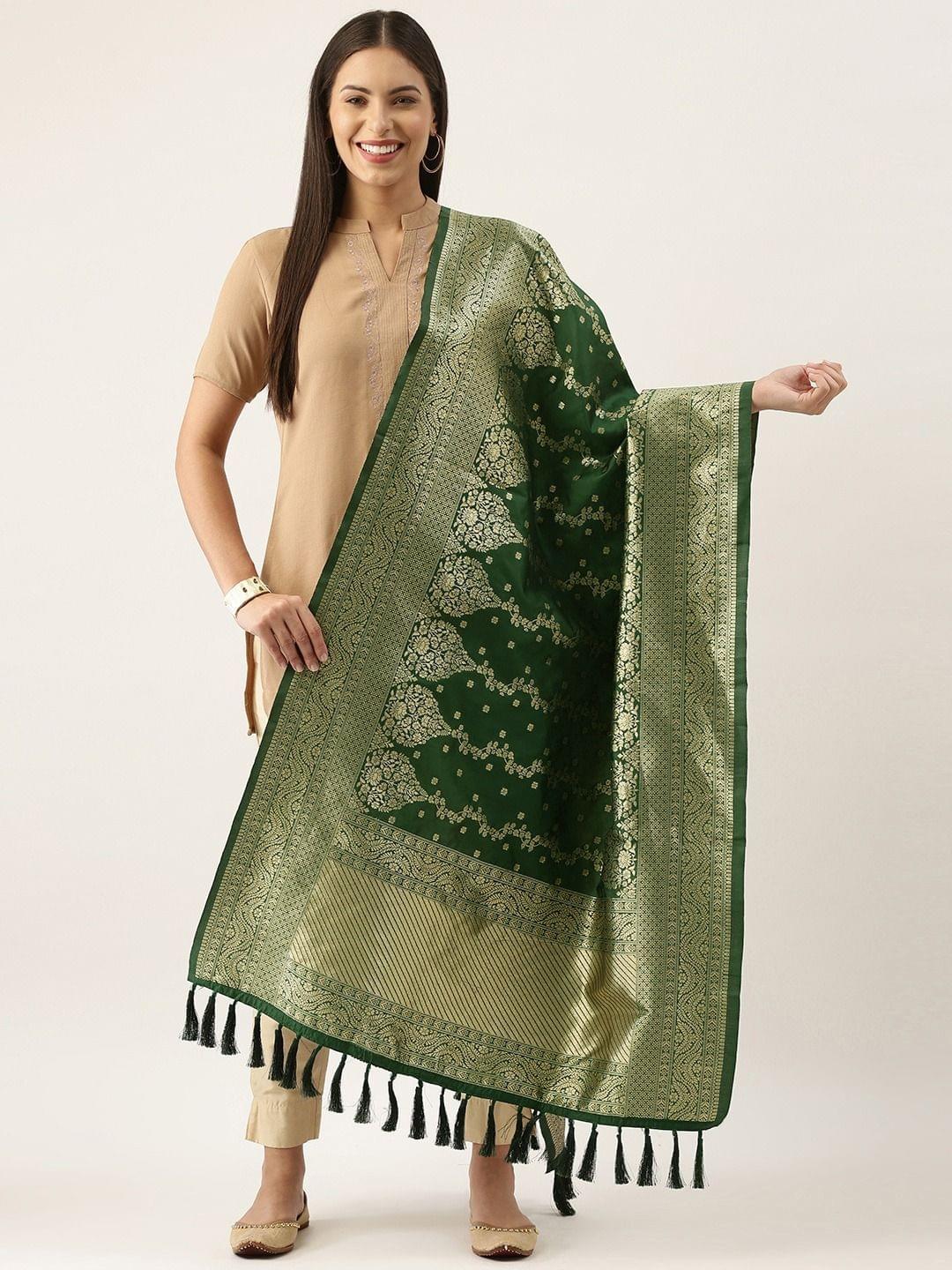Women's Fancy Woven Banarasi Silk Dupatta