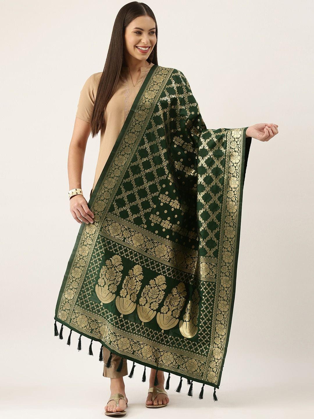 Women's Fancy Woven Banarasi Silk Dupatta