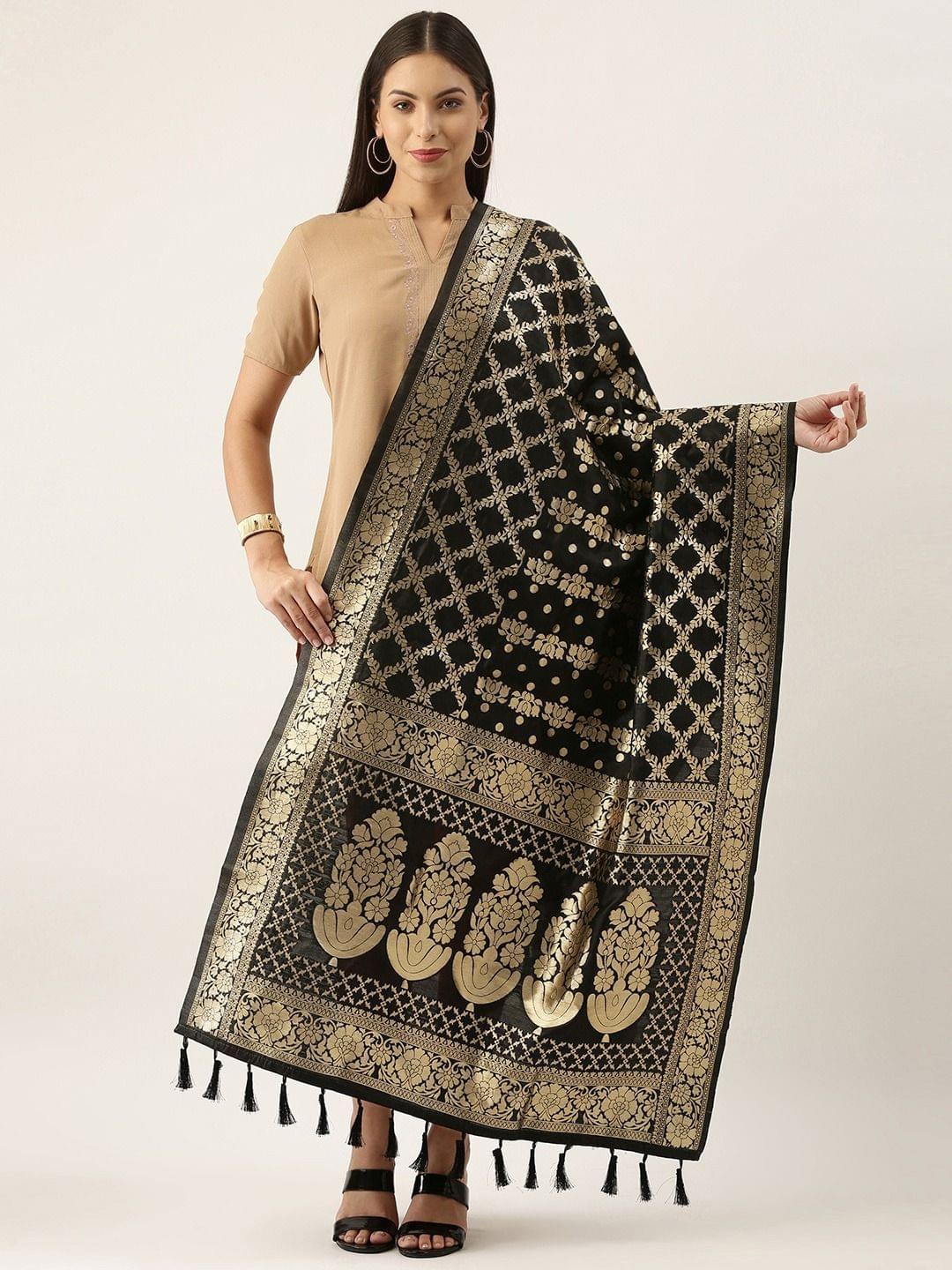 Women's Fancy Woven Banarasi Silk Dupatta
