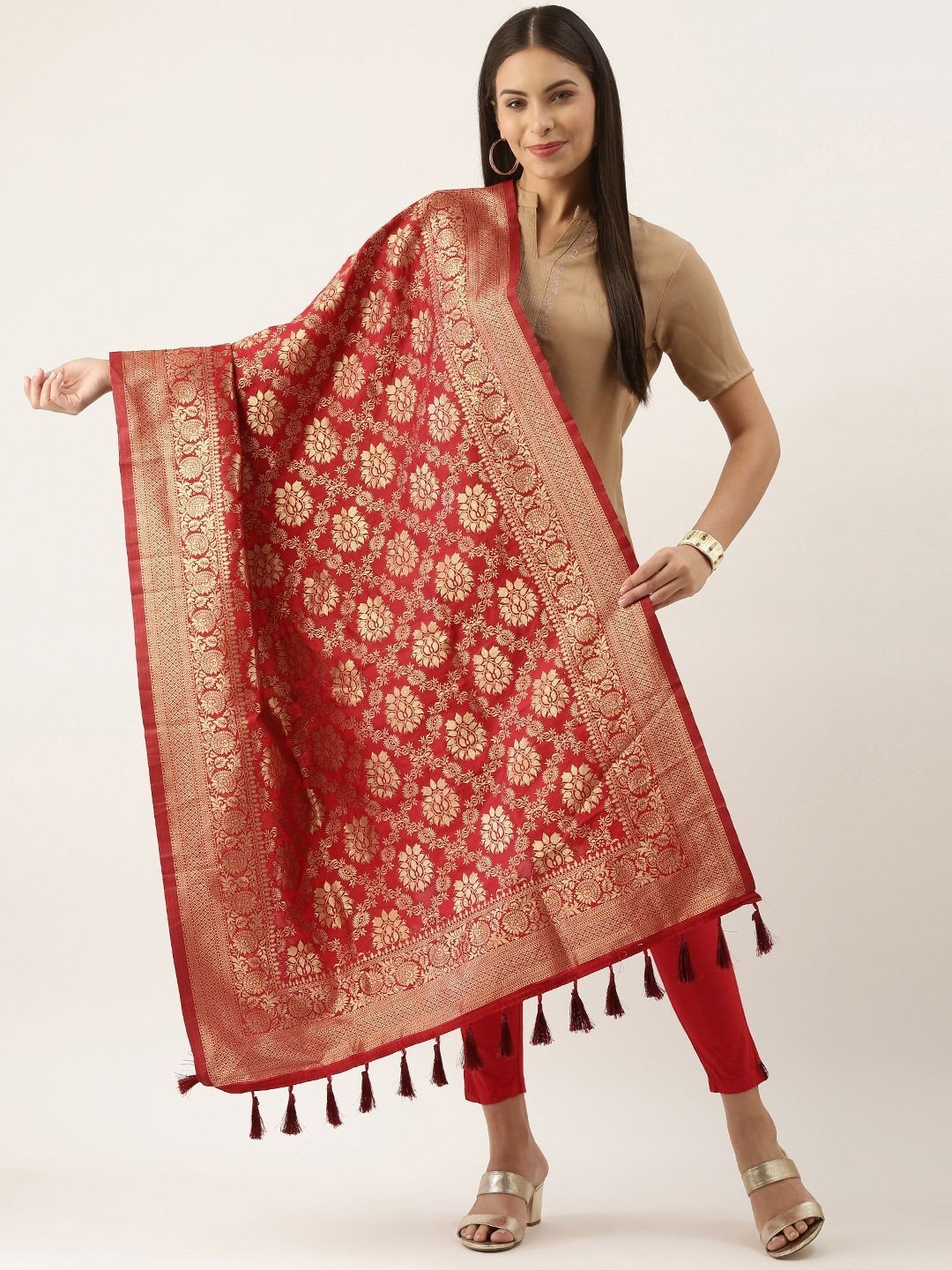 Women's Fancy Woven Banarasi Silk Dupatta