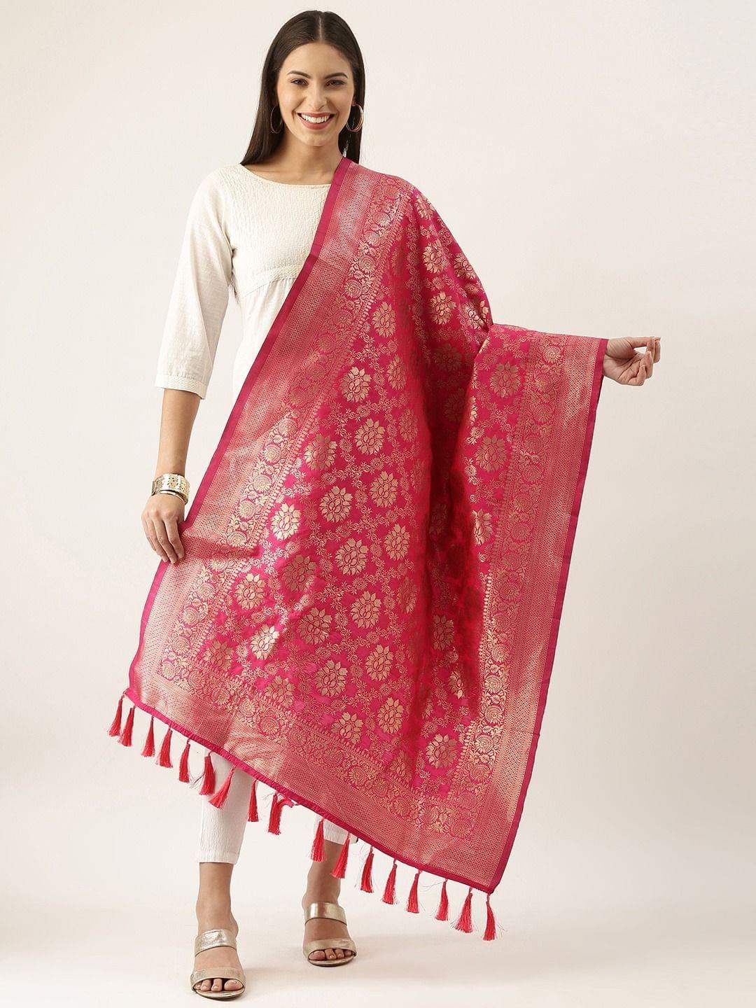 Women's Fancy Woven Banarasi Silk Dupatta