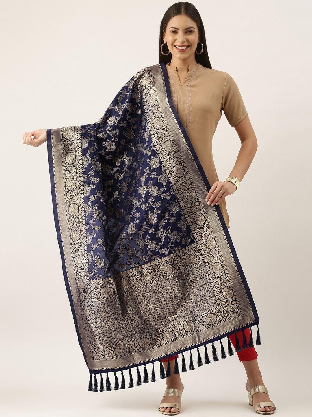 Women's Fancy Woven Banarasi Silk Dupatta