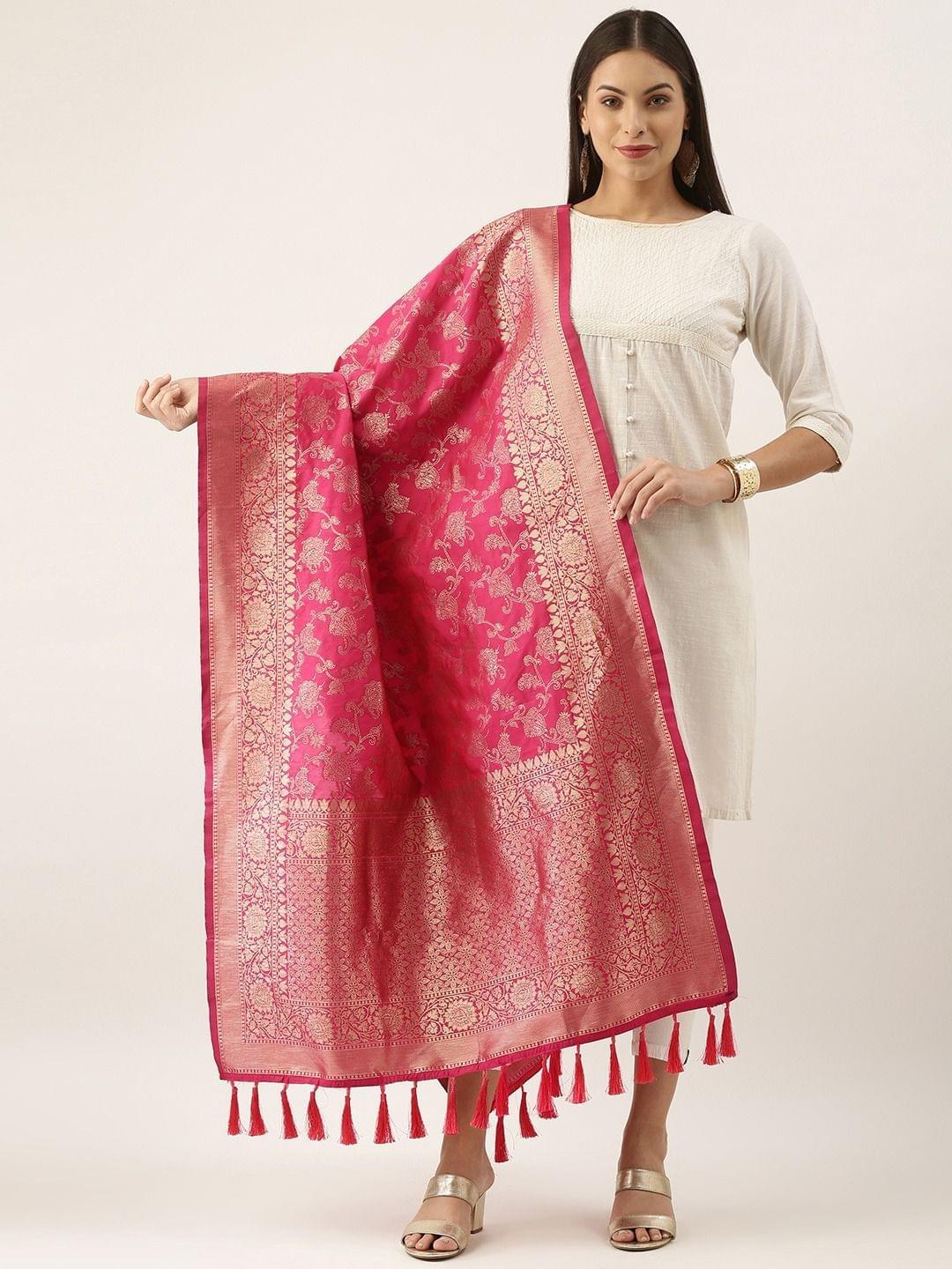 Women's Fancy Woven Banarasi Silk Dupatta