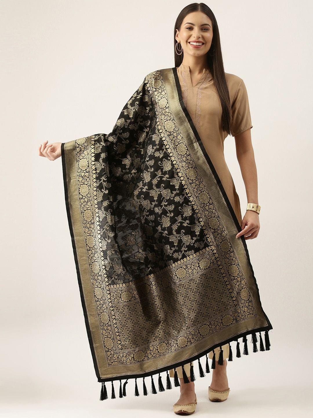 Women's Fancy Woven Banarasi Silk Dupatta