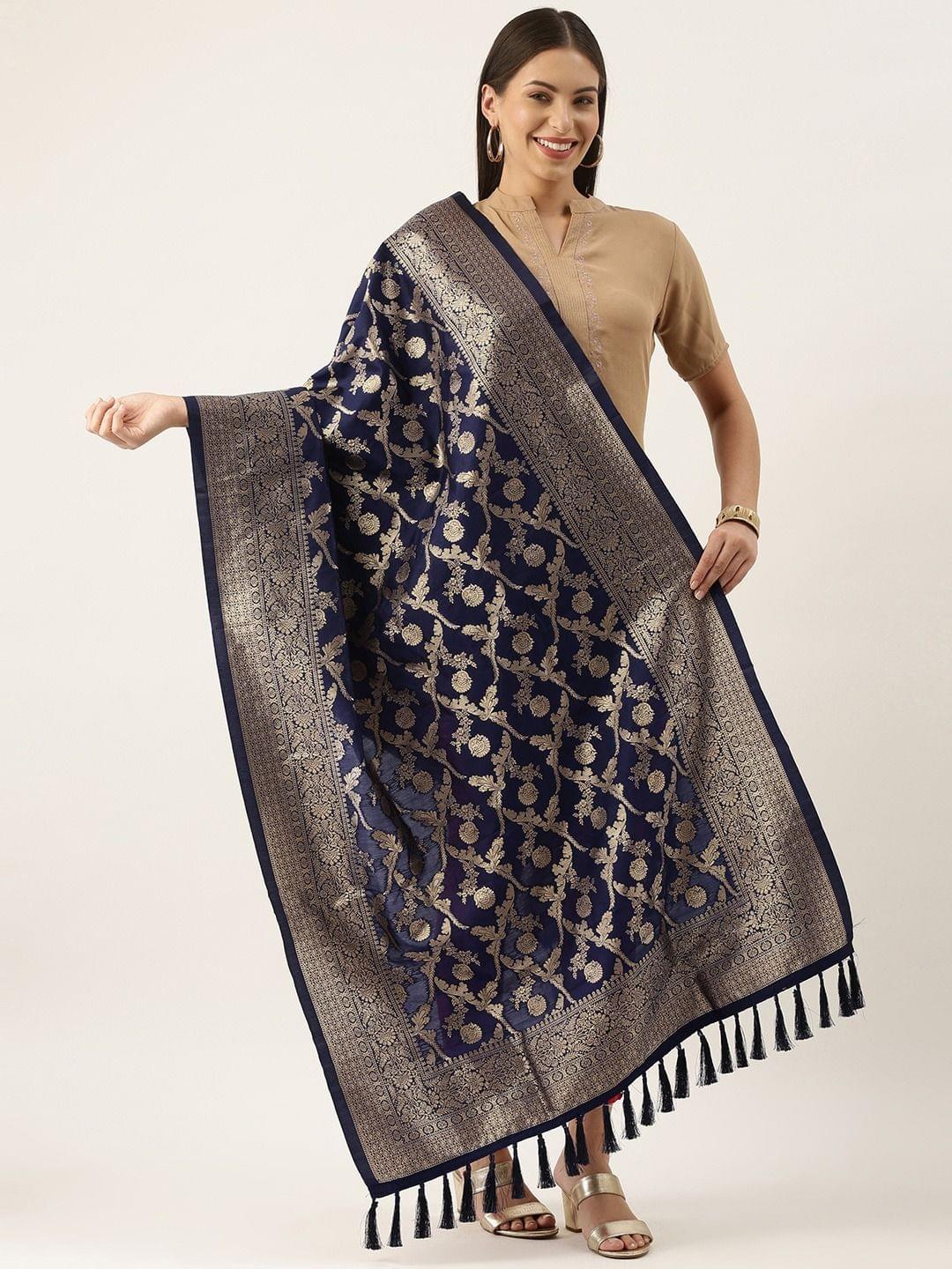 Women's Fancy Woven Banarasi Silk Dupatta