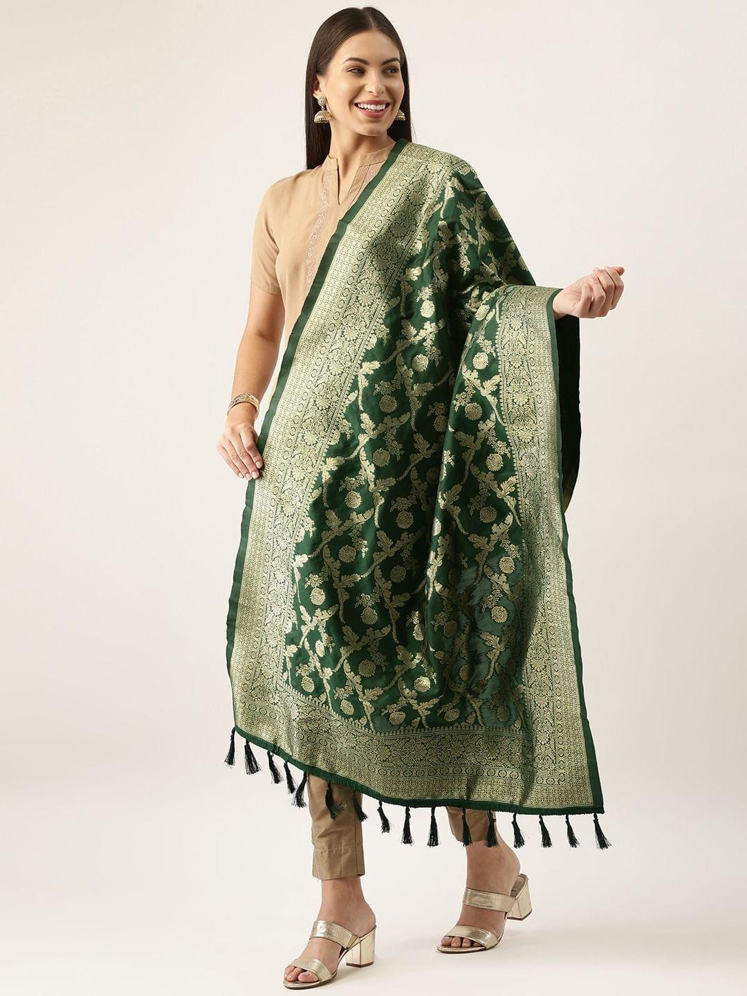 Women's Fancy Woven Banarasi Silk Dupatta