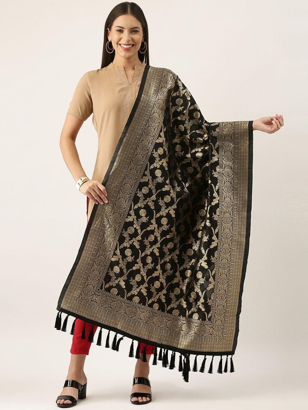 Women's Fancy Woven Banarasi Silk Dupatta