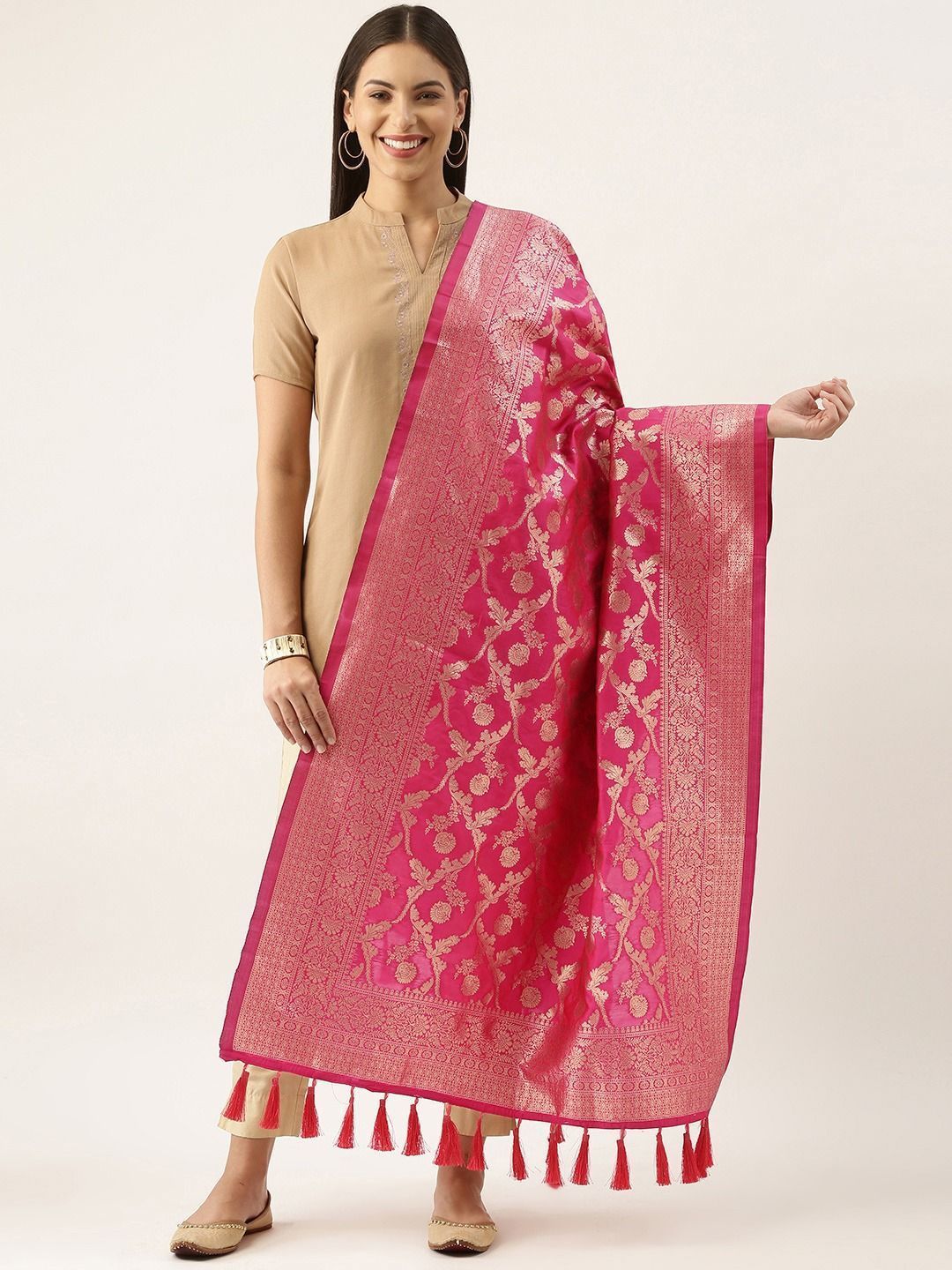 Women's Fancy Woven Banarasi Silk Dupatta