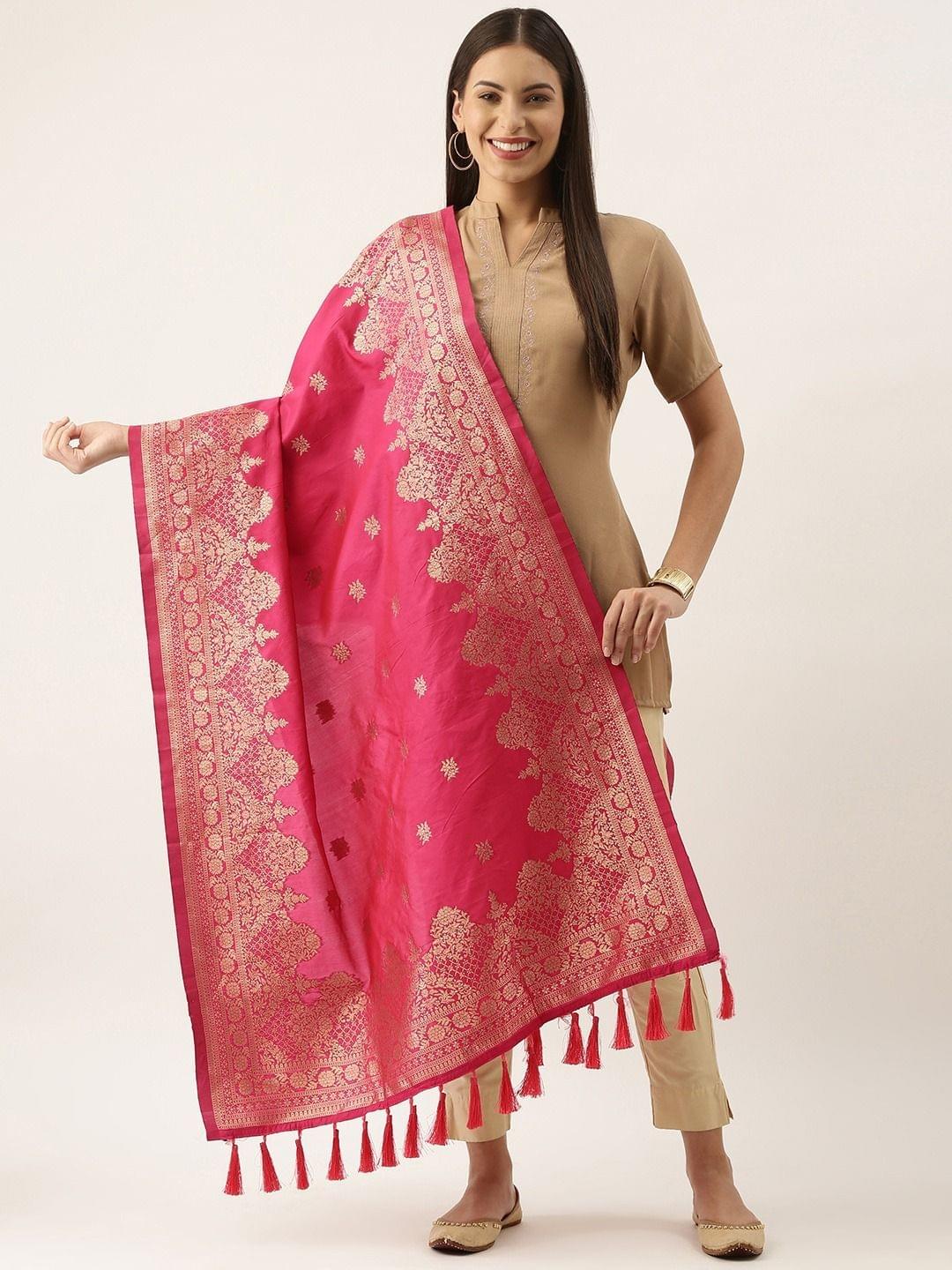 Women's Fancy Woven Banarasi Silk Dupatta