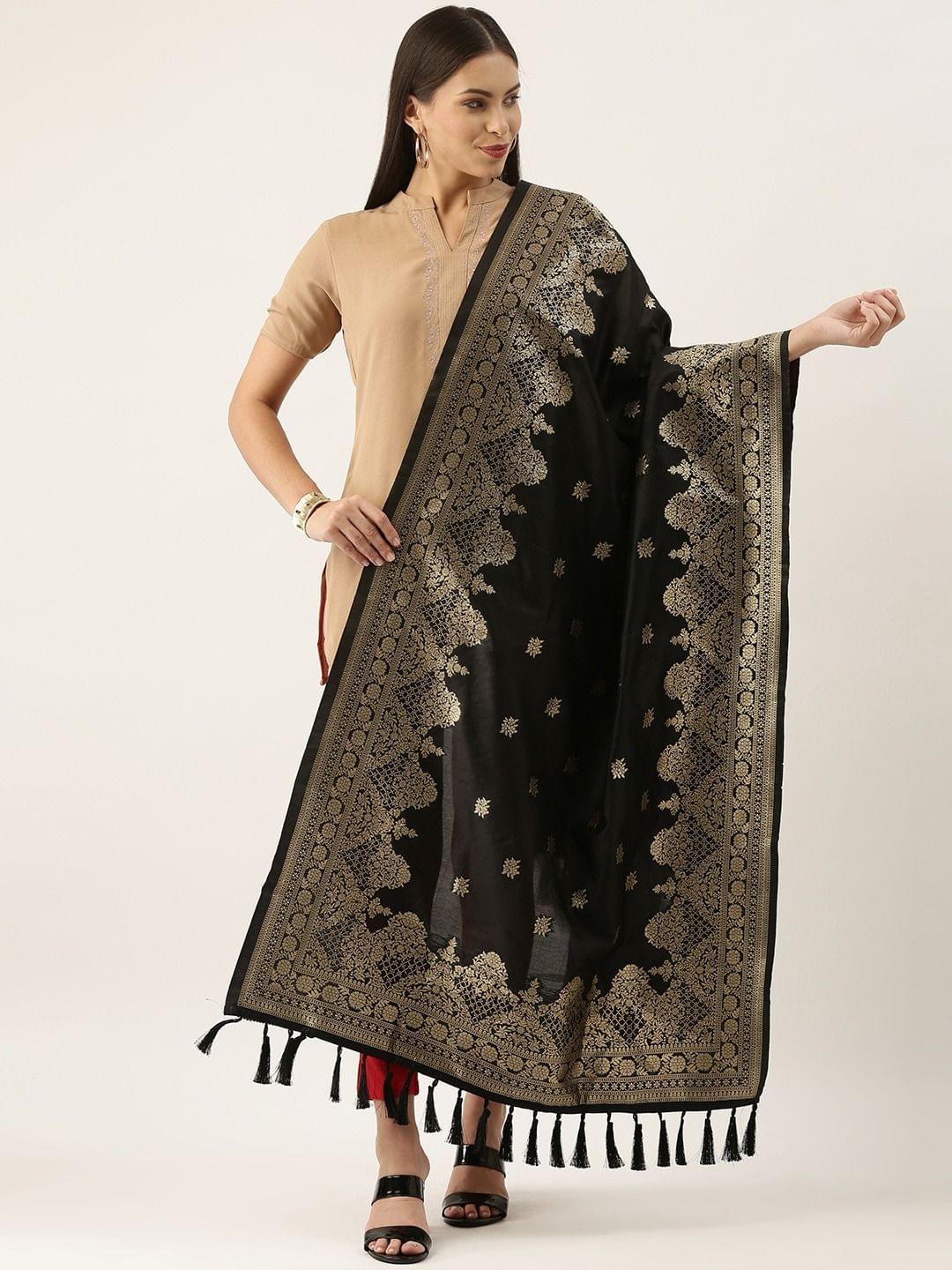 Women's Fancy Woven Banarasi Silk Dupatta