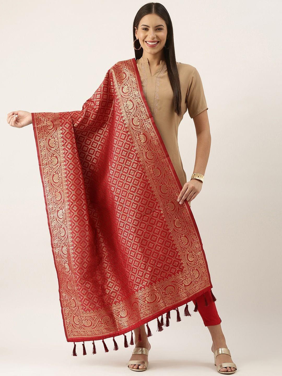 Women's Fancy Woven Banarasi Silk Dupatta
