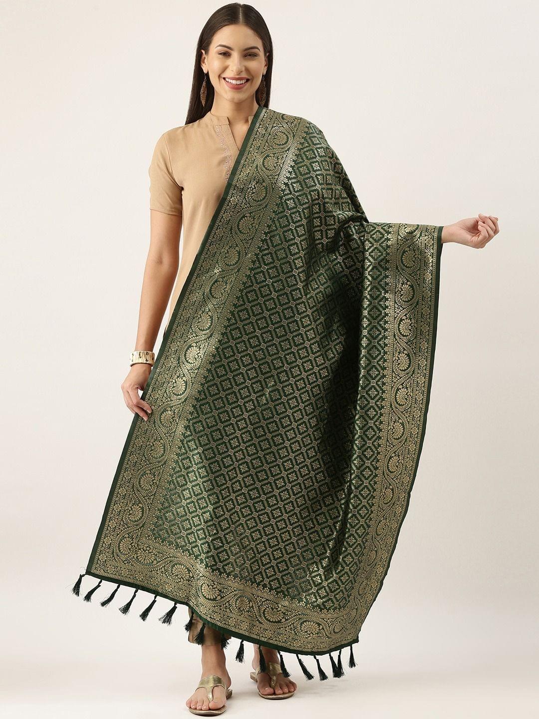 Women's Fancy Woven Banarasi Silk Dupatta