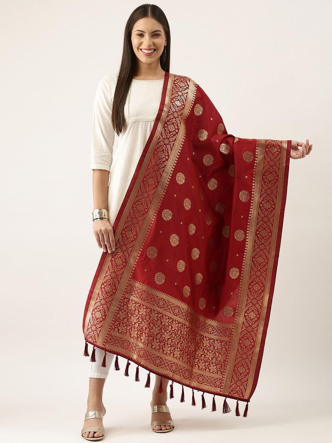 Women's Fancy Woven Banarasi Silk Dupatta