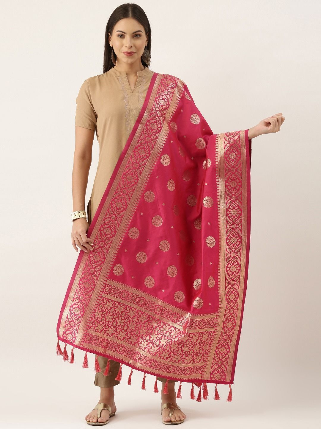 Women's Fancy Woven Banarasi Silk Dupatta