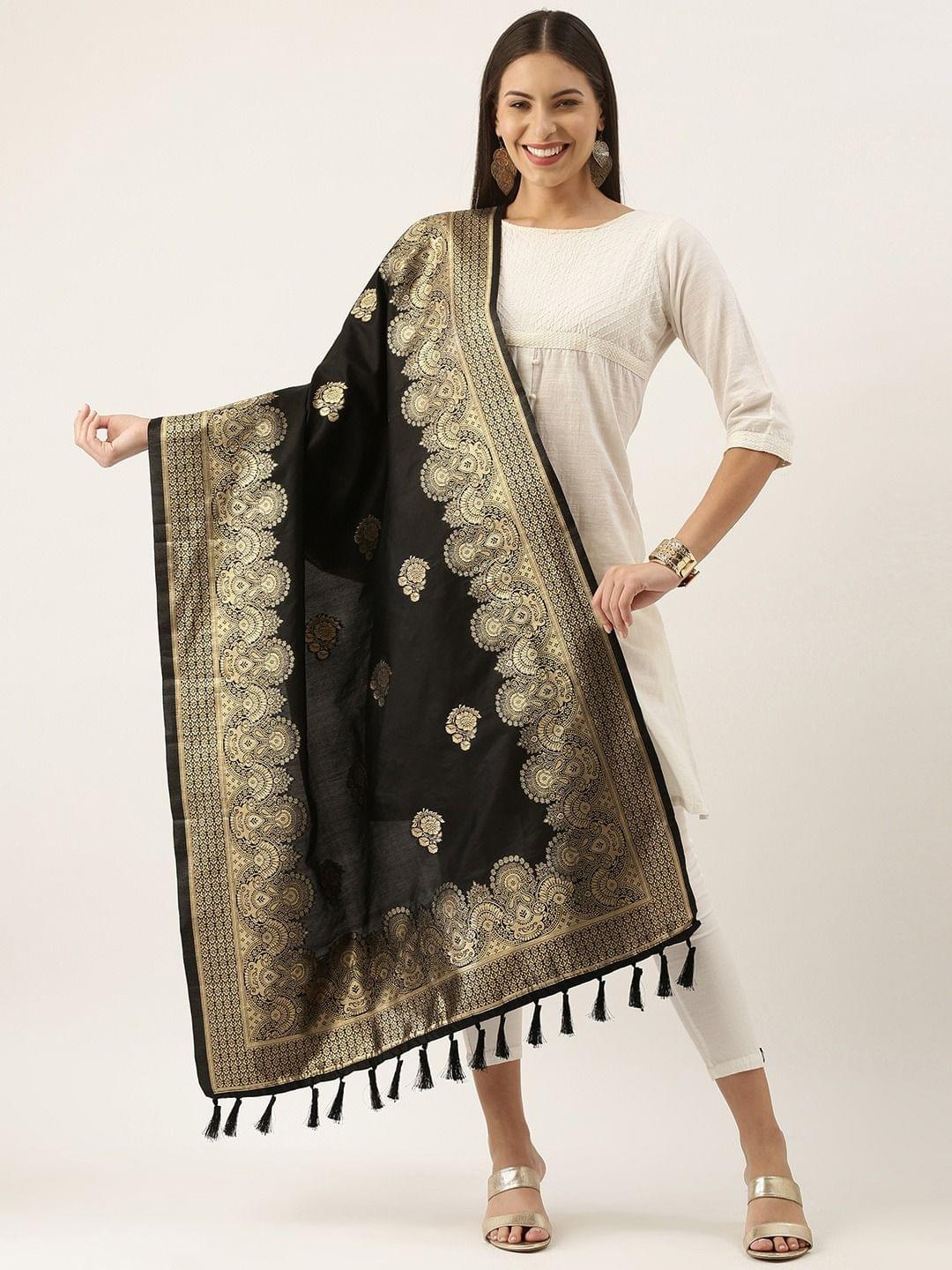 Women's Fancy Woven Banarasi Silk Dupatta