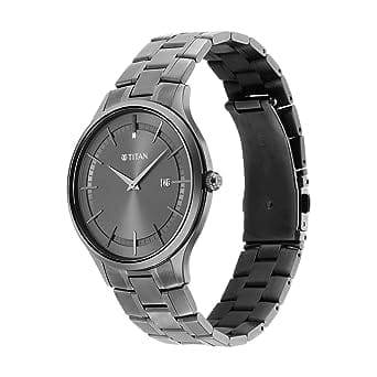 Titan Classique Slim Analog Silver Dial Men's Watch-90142QM02