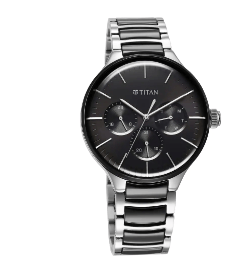 Ceramic Fusion Black Dial Multifunction Watch