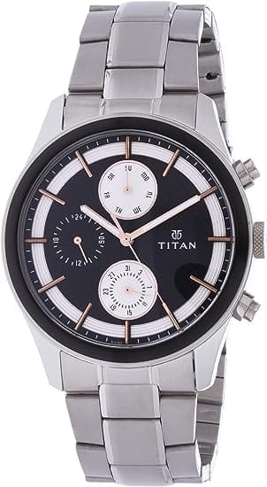 Titan Analog Silver Dial Men's Watch-NQ1805KM01