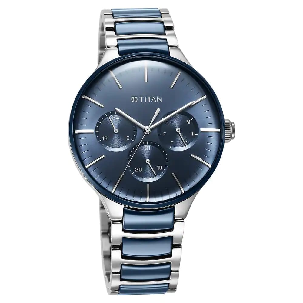 Ceramic Fusion Blue Dial Multifunction Watch