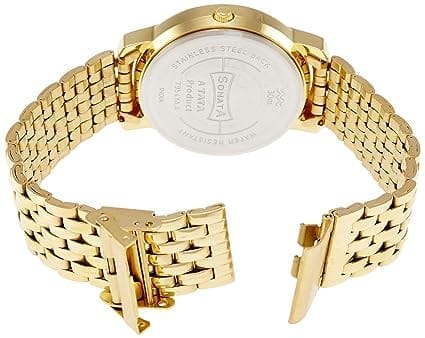 Sonata Analog White Dial Men (NK7954YM01 + NK7987YM05W)