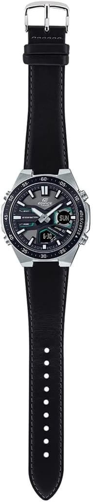 Casio Men's Analogue-Digital Quartz Watch with Leather Strap EFV-C110L-1AVEF