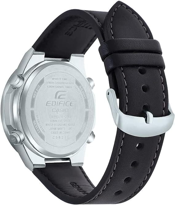 Casio Men's Analogue-Digital Quartz Watch with Leather Strap EFV-C110L-1AVEF