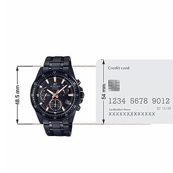 Casio Edifice Analog Black Dial Men's Watch-EFV-540DC-1BVUDF (EX415)