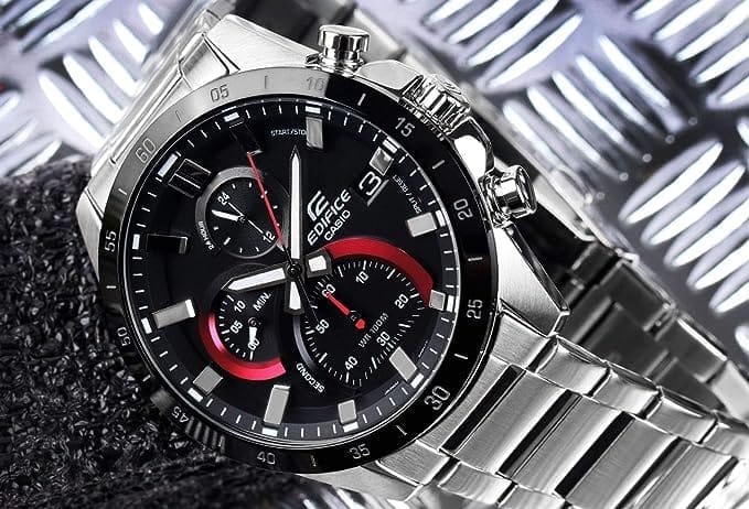 Casio Mens Chronograph Quartz Watch Edifice with Stainless Steel Strap