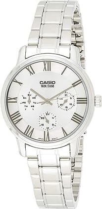Casio Women's Silver Dial stainless Steel Band Watch