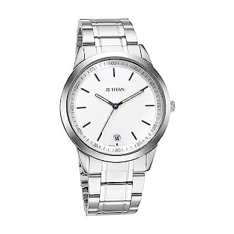 Titan Analog White Dial Men's Watch