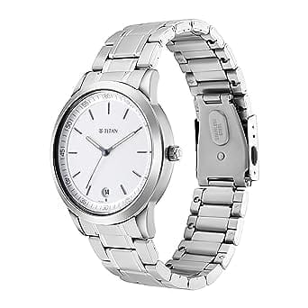 Titan Analog White Dial Men's Watch