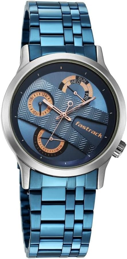 Fastrack Exuberant Analog Blue Dial Men's Watch-3281KM02, Blue