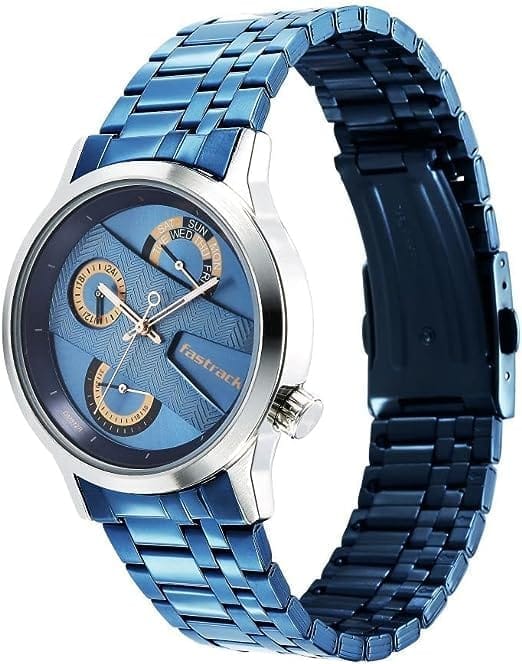 Fastrack Exuberant Analog Blue Dial Men's Watch-3281KM02, Blue