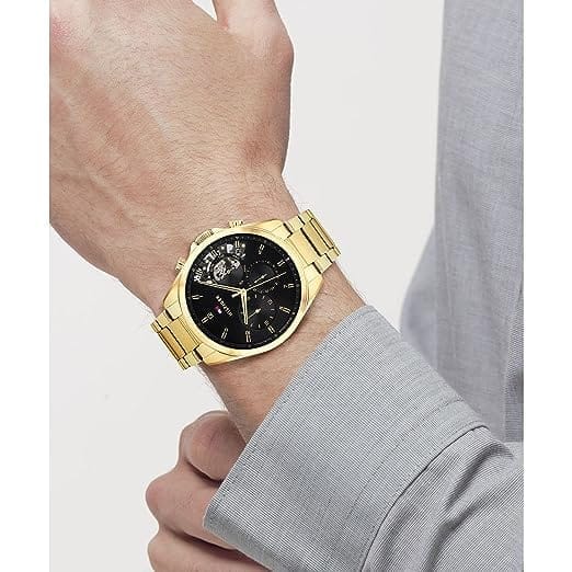 TOMMY HILFIGER Analogue Multifunction Quartz Watch for Men with Gold Coloured Stainless Steel Bracelet - 1710447
