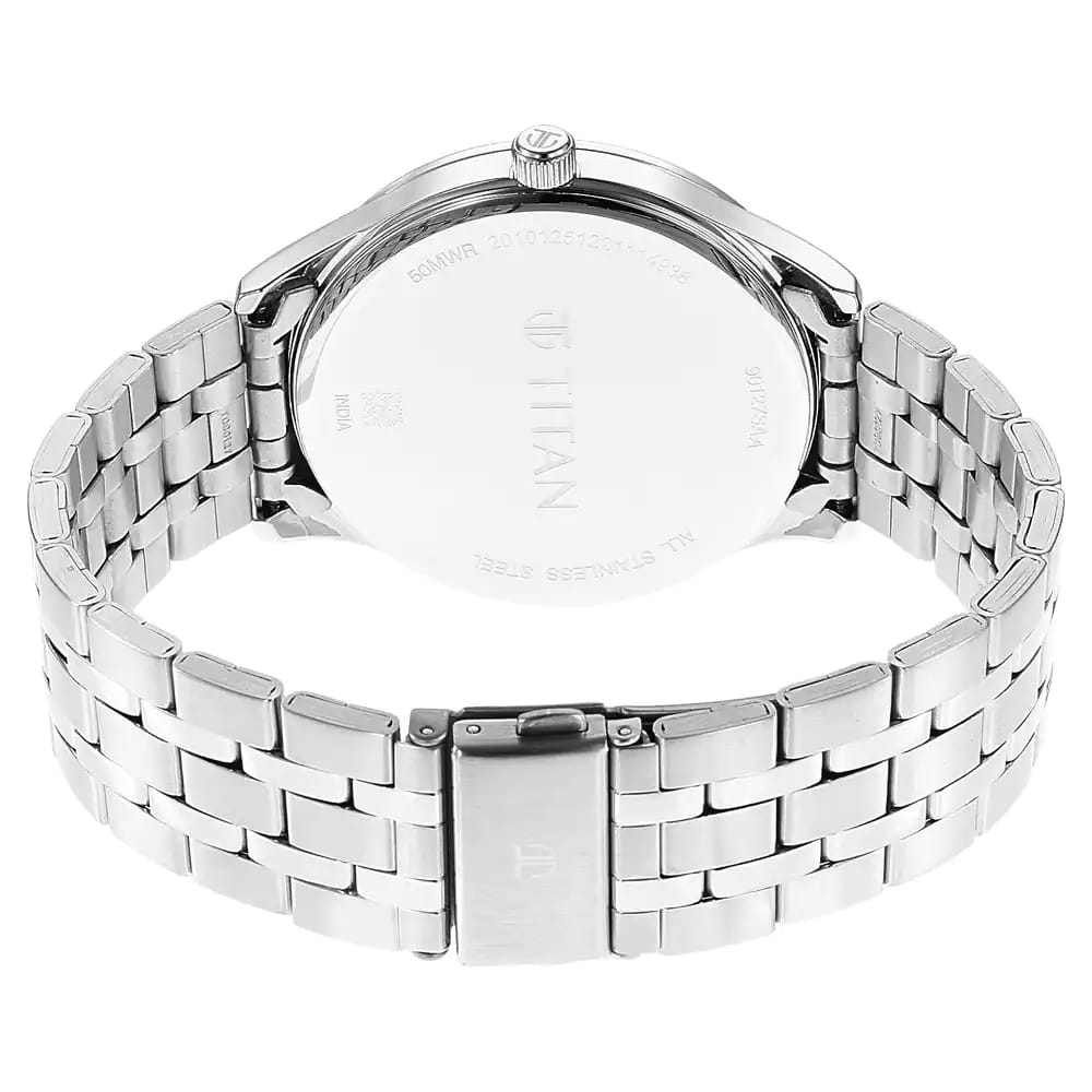 TITAN Opulent III Blue Dial Analog Watch for Men 90127SM01