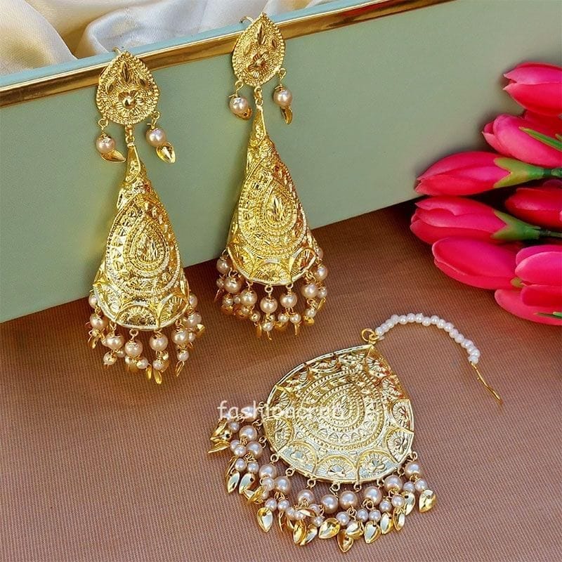 Buy Black Meenkari Earrings With Maang Tikka Online From Wholesale Salwar.-hoanganhbinhduong.edu.vn