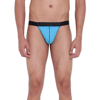 La Intimo Men's Micro Modal Casual Mid Rise Double Layered G-String Underwear (Blue, XX-Large)