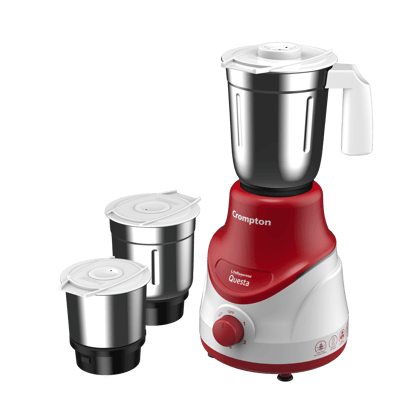 Crompton QUESTA MIXER GRINDER LIFE ESSENTIAL 500 Mixer Grinder (3 Jars, RED & WHITE)