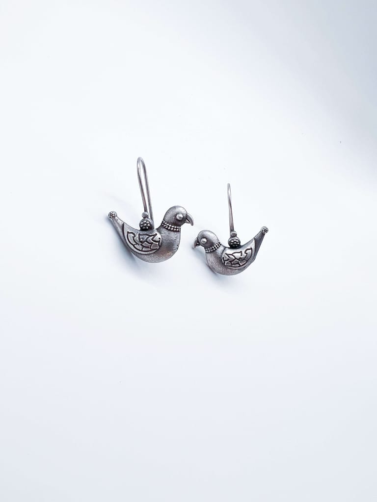 Tota maina oxidised earring with fish hook