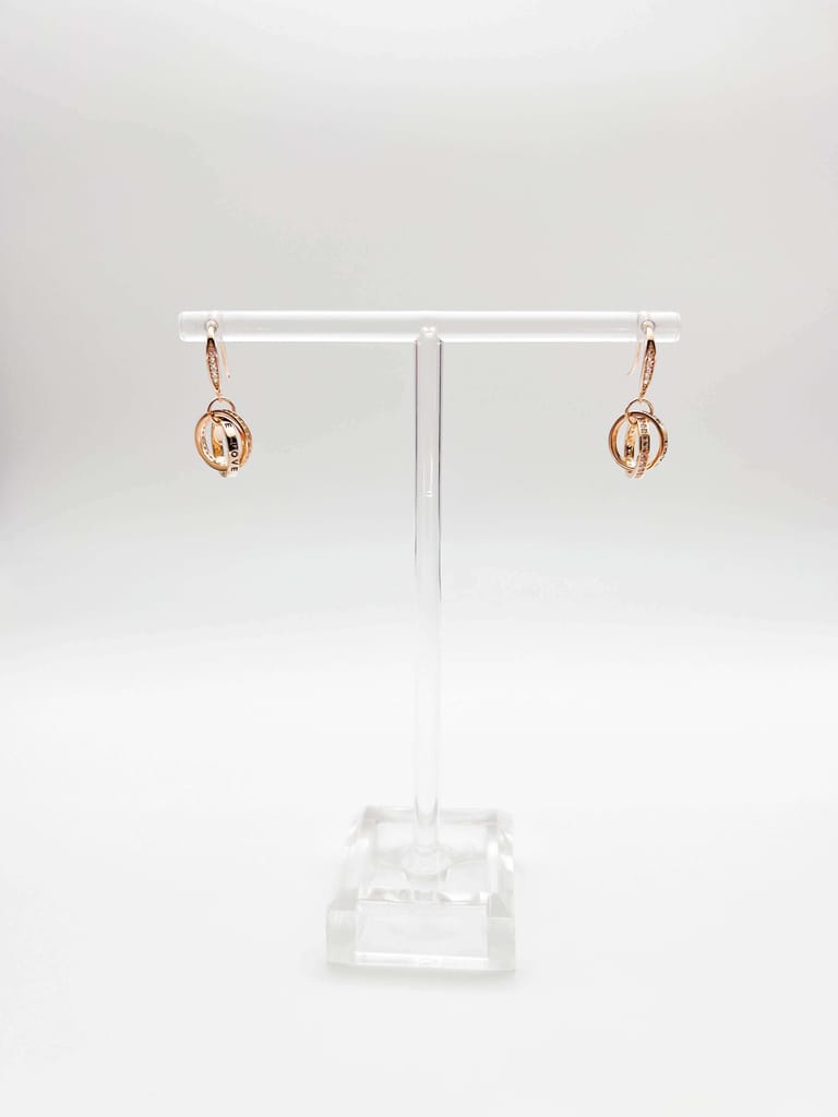 Vida gold plated silver danglers with zircons