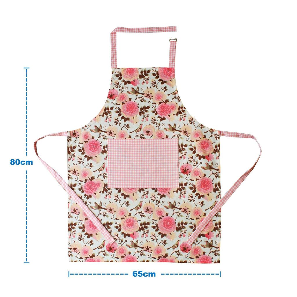 AIRWILL Cotton Floral Design Multicolor Color Apron (Pack of 1pc)