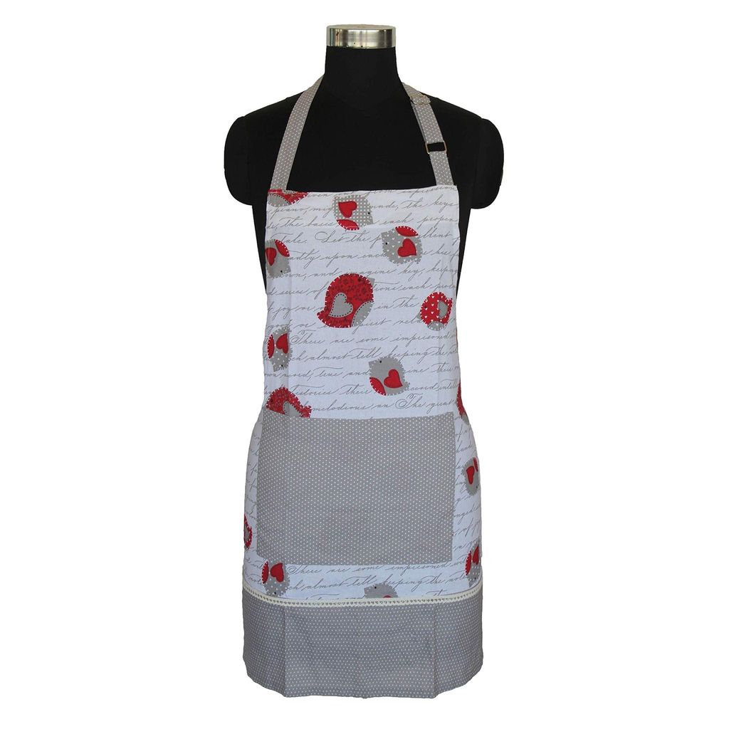 AIRWILL, 100% Cotton Designer Self Designed Bib Apron, Sized 65cm in Width and 80cm in Length with 2 Long Straps on Both Sides and Adjustable Buckle on Top. Pack of 1 pc