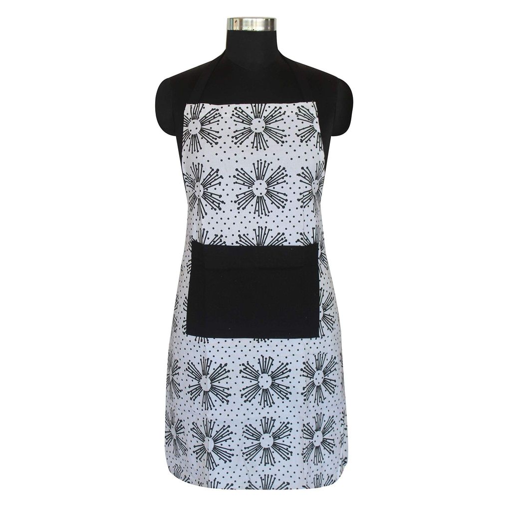 AIRWILL, 100% Cotton Designer Self Designed Bib Apron, Sized 65cm in Width and 80cm in Length with 2 Long Straps on Both Sides and Adjustable Buckle on Top. Pack of 1 pc - Dupattas & Shawls | Buy online on ZillyBuy