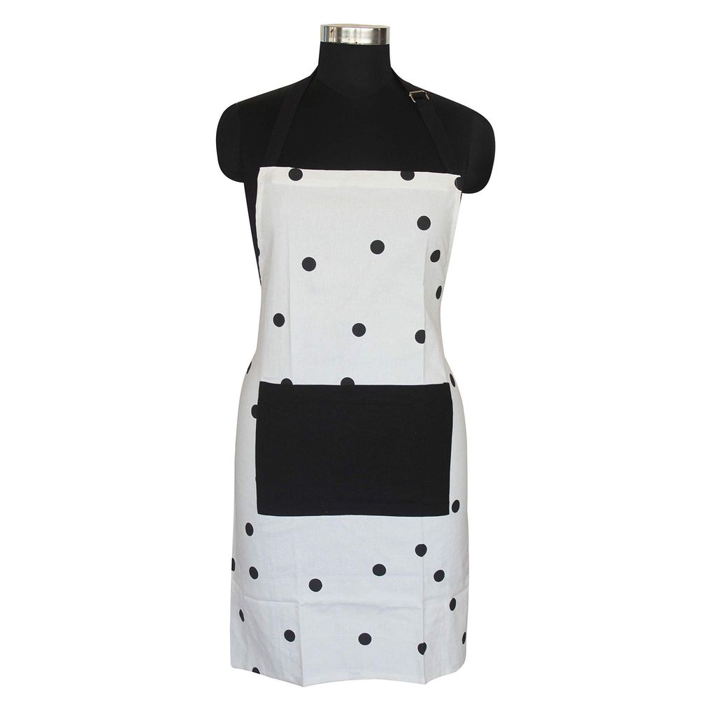 AIRWILL, 100% Cotton Designer Self Designed Bib Apron, Sized 65cm in Width and 80cm in Length with 2 Long Straps on Both Sides and Adjustable Buckle on Top. Pack of 1 pc